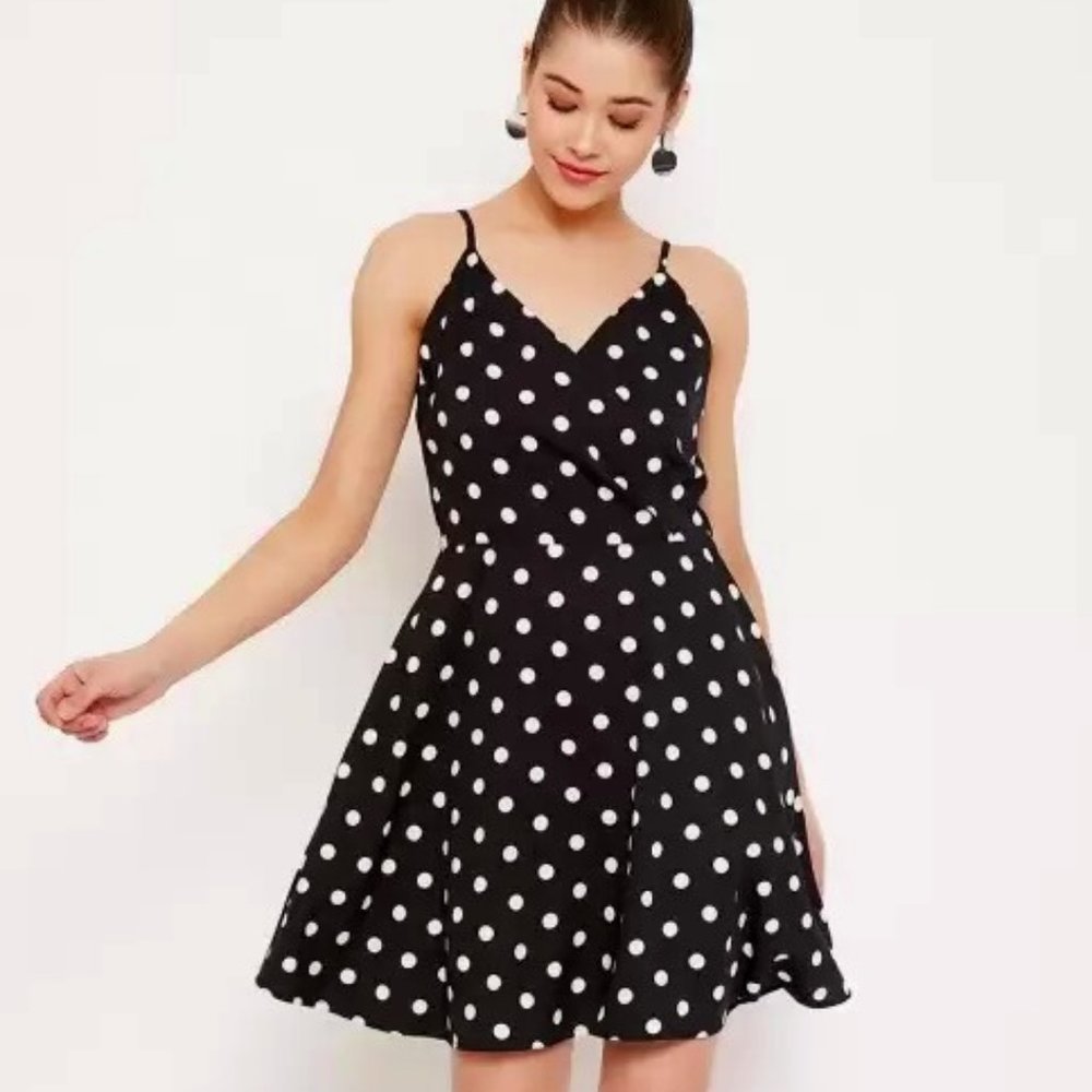 Fit & Flare Mini Dress- SM - Black & White